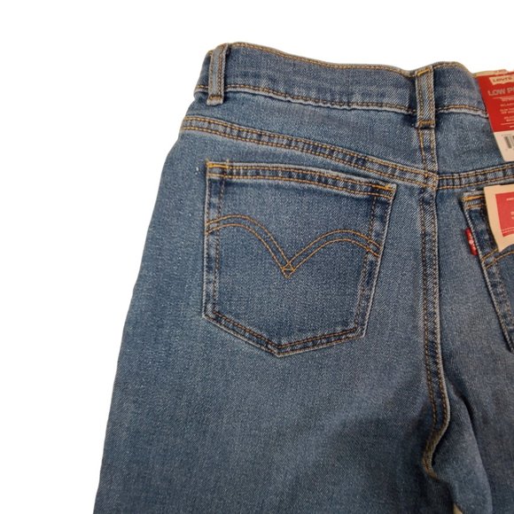 Levi's Girls Size 12R Blue Solid Low Pro Straight Cut Jeans Mid Rise NWT - Picture 10 of 14